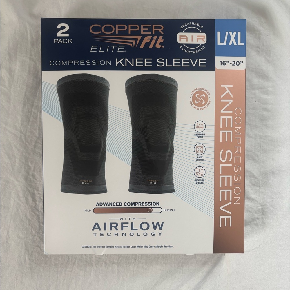Copper Fit Elite Compression Knee Sleeve - Black